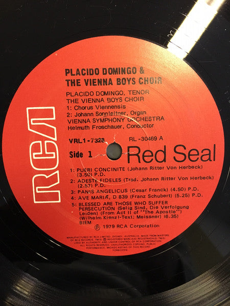 Placido Domingo, Vienna Boys Choir* : Panis Angelicus - Largo - Ave Maria (LP)