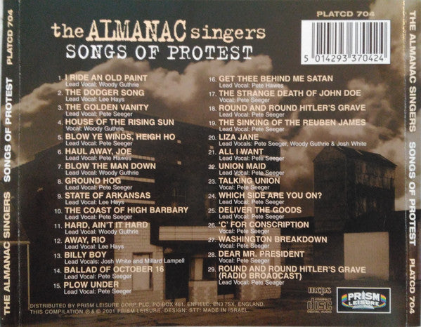 The Almanac Singers : Songs Of Protest (CD, Comp)