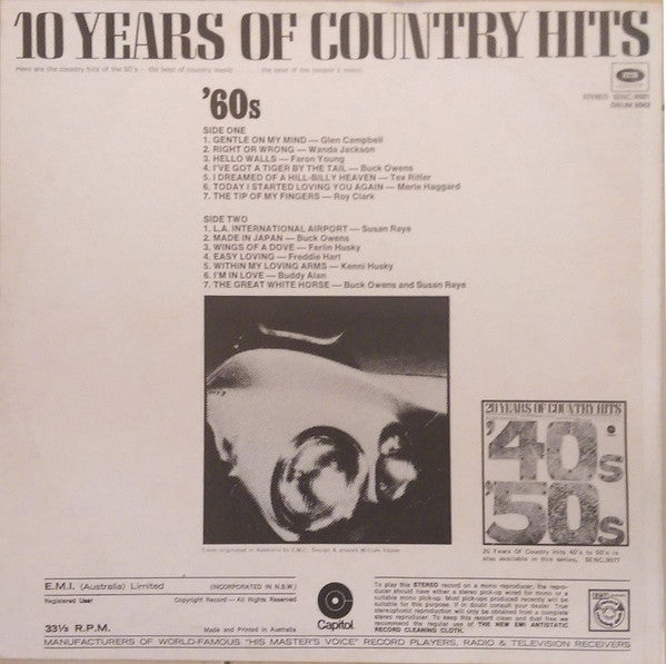Various : 10 Years Of Country Hits - The `60s (LP, Comp)
