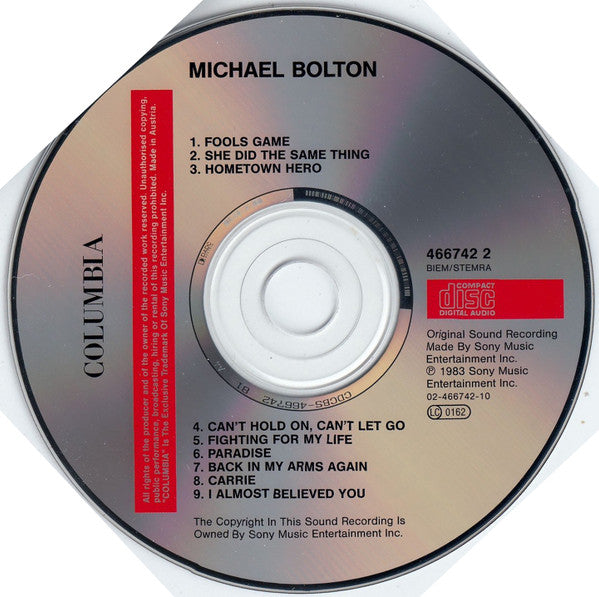 Michael Bolton : Michael Bolton (CD, Album, RE)