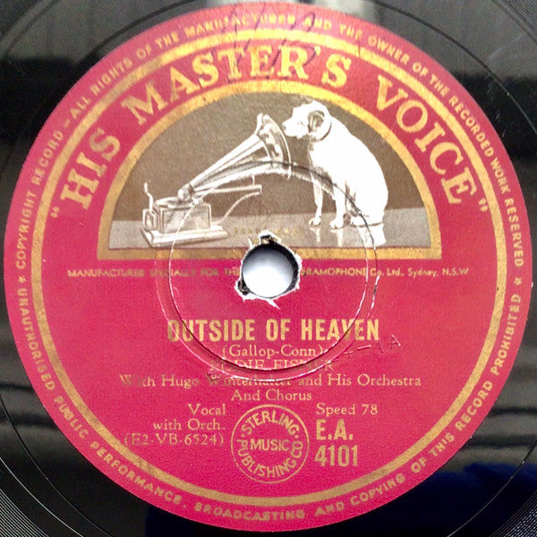 Eddie Fisher : Outside Of Heaven / Lady Of Spain (Shellac, 10")