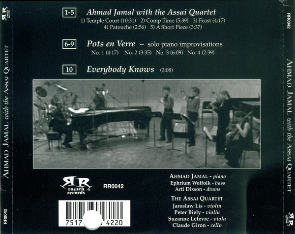 Ahmad Jamal With The Assai Quartet : Ahmad Jamal With The Assai Quartet (CD, Album)