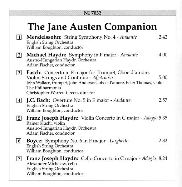 Various : The Jane Austen Companion (CD, Comp, Amb, UHJ)