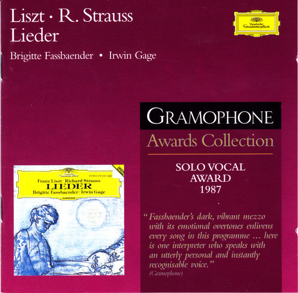 Franz Liszt, Richard Strauss - Brigitte Fassbaender, Irwin Gage : Lieder (CD, RE, RM)