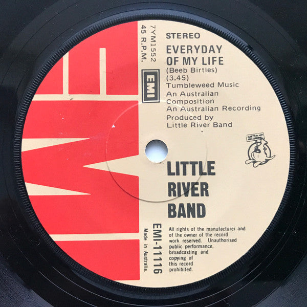 Little River Band : Everyday Of My Life (7", Single)