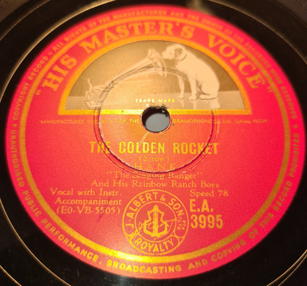 Hank Snow And His Rainbow Ranch Boys : I'm Moving On / The Golden Rocket (Shellac, 10")