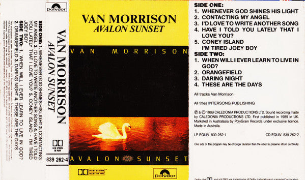 Van Morrison : Avalon Sunset (Cass, Album)