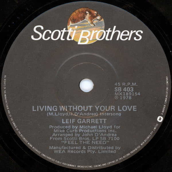 Leif Garrett : I Was Made For Dancin' / Living Without Your Love (7", Single)