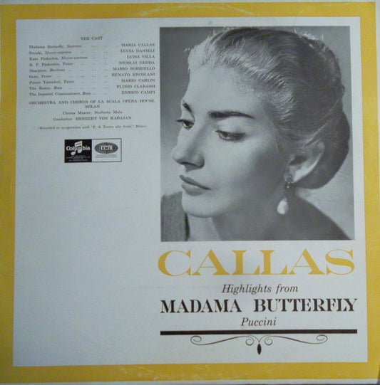 Giacomo Puccini, Maria Callas : Highlights From Madama Butterfly (LP)