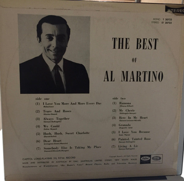Al Martino : The Best Of Al Martino (LP, Comp, Bla)