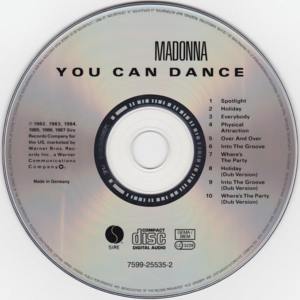 Madonna - You Can Dance (CD, Comp, P/Mixed, RE) (Very Good Plus (VG+)) Madonna - You Can Dance (CD, Comp, P/Mixed, RE) (Very Good Plus (VG+))