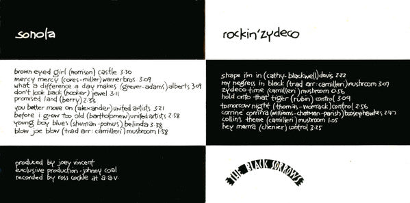 The Black Sorrows : Sonola/Rockin' Zydeco (CD, Comp, RE)