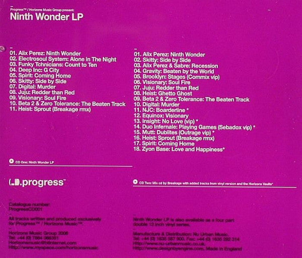 Various : Ninth Wonder LP (CD, Comp + CD, Comp, Mixed)