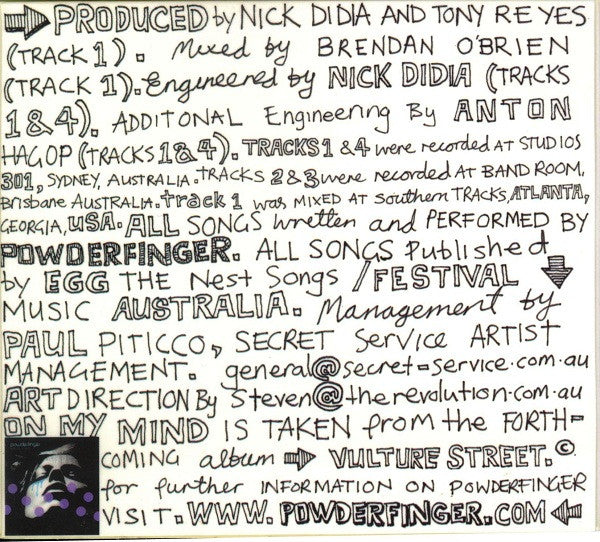 Powderfinger : On My Mind (CD, Maxi, Enh)