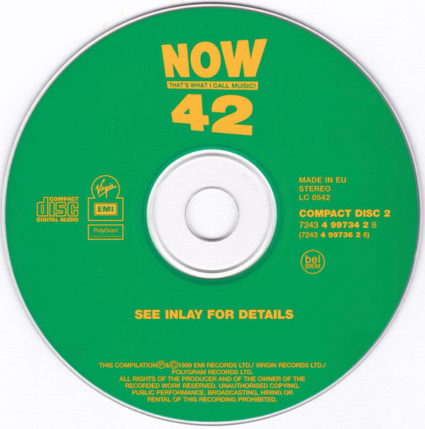 Various : Now That's What I Call Music! 42 (2xCD, Comp)