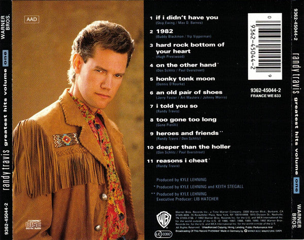 Randy Travis : Greatest Hits Volume One (CD, Comp)