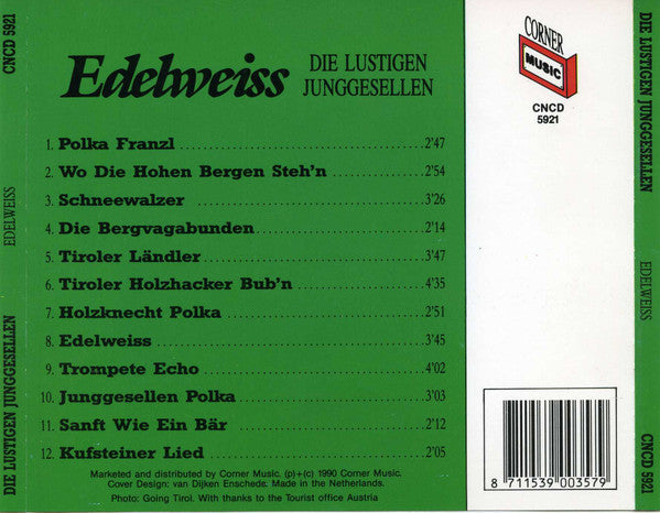 Die Lustigen Junggesellen : Edelweiss (CD, Comp)