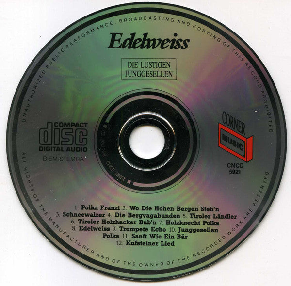 Die Lustigen Junggesellen : Edelweiss (CD, Comp)