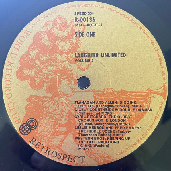 Various : Laughter Unlimited Volume Two (LP, Comp, Mono, Club, RE)