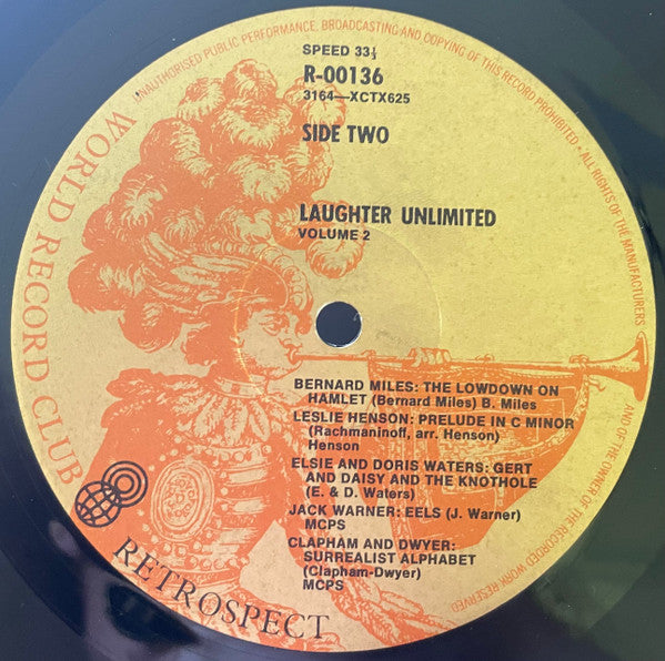Various : Laughter Unlimited Volume Two (LP, Comp, Mono, Club, RE)