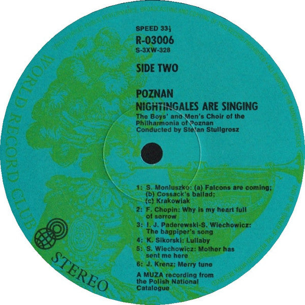 Boys' And Men's Choir Of The Poznan Philharmonia* Conducted By Stefan Stuligrosz : Poznan Nightingales Are Singing (LP, Album, Club)