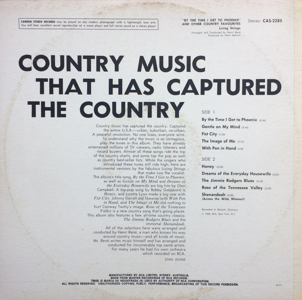 Living Strings : By The Time I Get To Phoenix And Other Country Favorites (LP, Album)