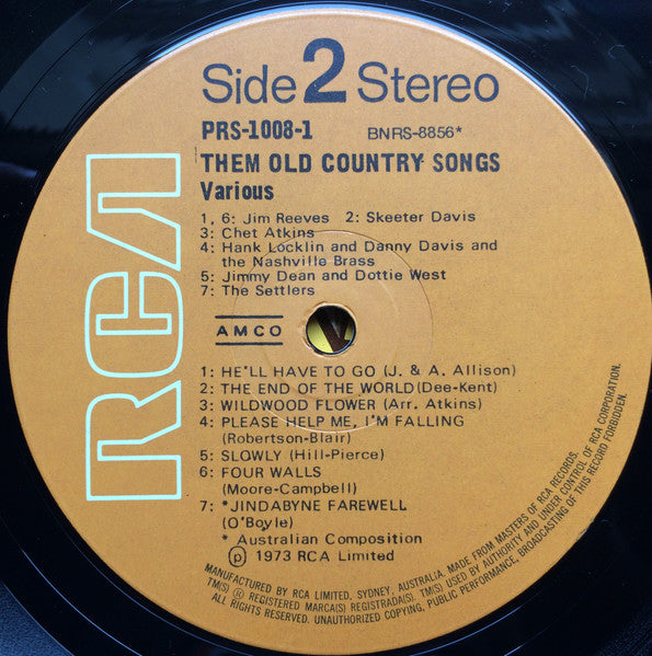 Various : Them Old Country Songs (2xLP, Comp)