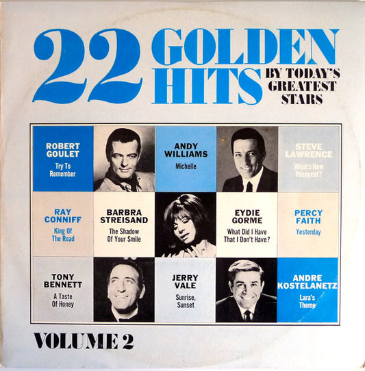 Various : 22 Golden Hits By Today's Greatest Stars Volume 2 (LP, Comp)