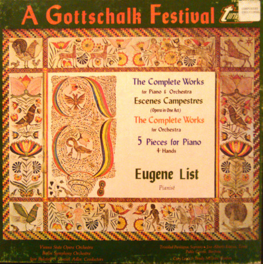 Louis Moreau Gottschalk, Eugene List, Orchester Der Wiener Staatsoper, Berliner Symphoniker, Igor Buketoff, Samuel Adler : A Gottschalk Festival (3xLP, RE + Box)