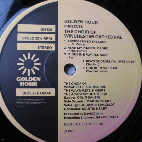The Choir Of Winchester Cathedral*, Martin Neary (2) : Golden Hour Presents (LP)