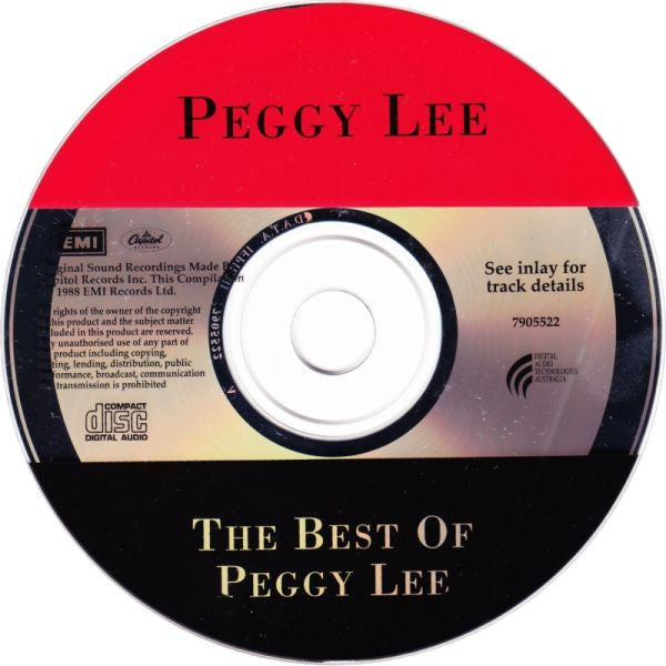 Peggy Lee : The Best Of Peggy Lee  (CD, Comp, RE, RM)