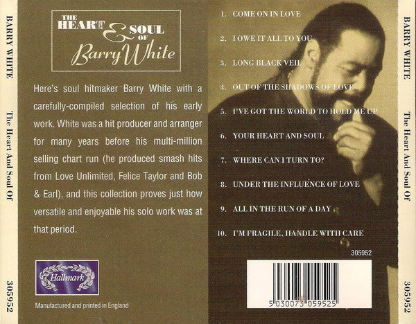 Barry White : The Heart & Soul Of (CD, Album)