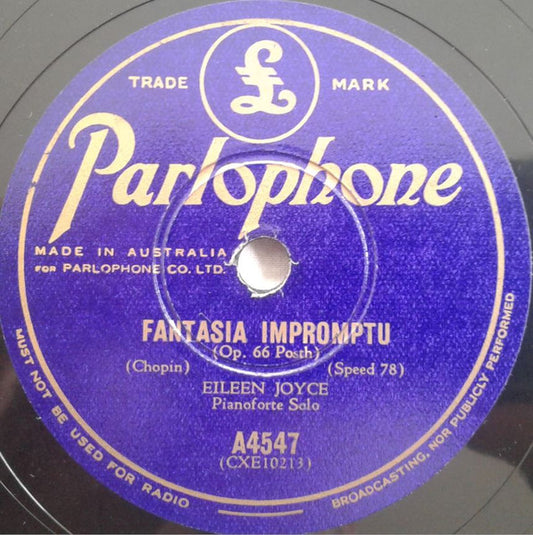 Eileen Joyce : Fantasia Impromptu / Berceuse Op. 57 (Shellac, 12")