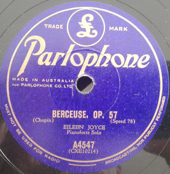Eileen Joyce : Fantasia Impromptu / Berceuse Op. 57 (Shellac, 12")