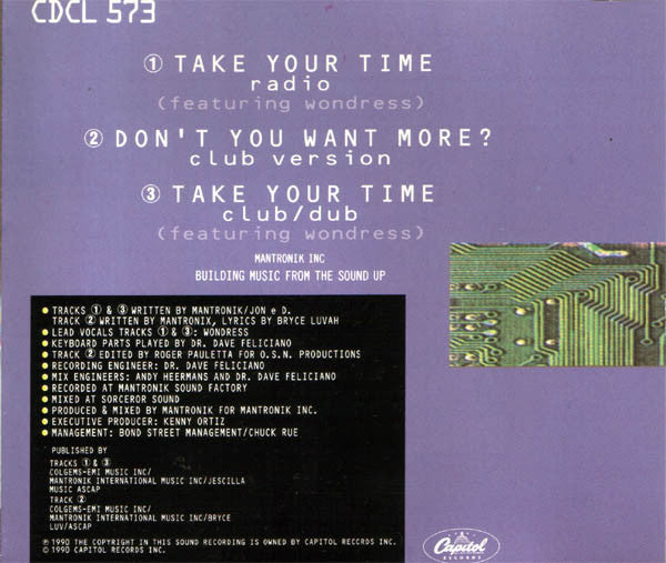 Mantronix : Take Your Time (CD, Single)