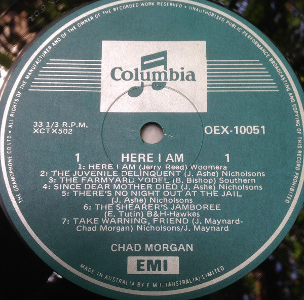 Chad Morgan : Here I Am (LP, Album, Mono, RE)