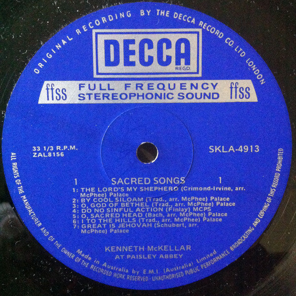 Kenneth McKellar : Sacred Songs (LP, Album)