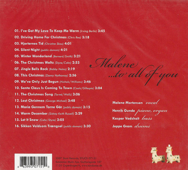 Malene Mortensen : Malene ...To All Of You (CD, Album)