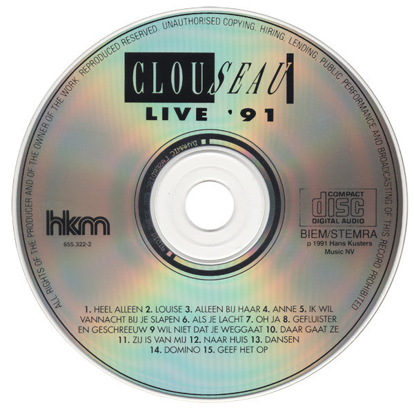 Clouseau : Live '91 (CD, Album)