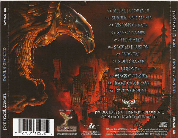 Primal Fear : Devil's Ground (CD, Album)