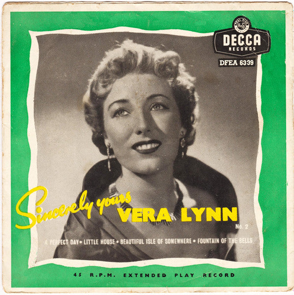 Vera Lynn : Sincerely Yours, Vera Lynn No.2 (7", EP, Mono)