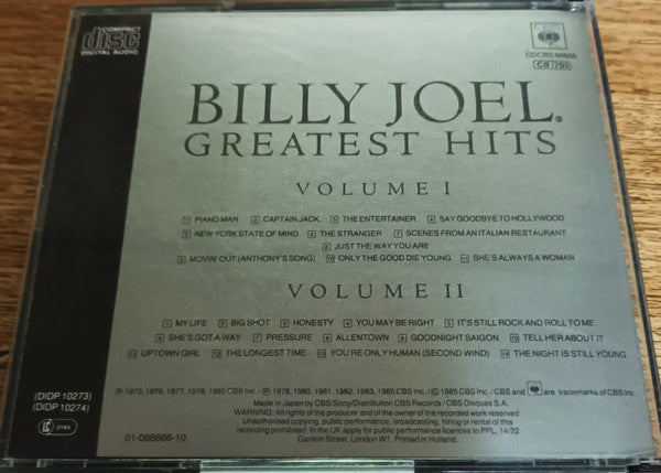 Billy Joel : Greatest Hits Volume I & Volume II (2xCD, Comp)