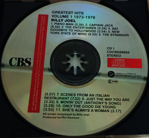 Billy Joel : Greatest Hits Volume I & Volume II (2xCD, Comp)