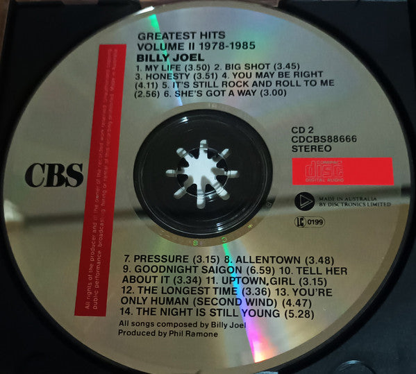 Billy Joel : Greatest Hits Volume I & Volume II (2xCD, Comp)