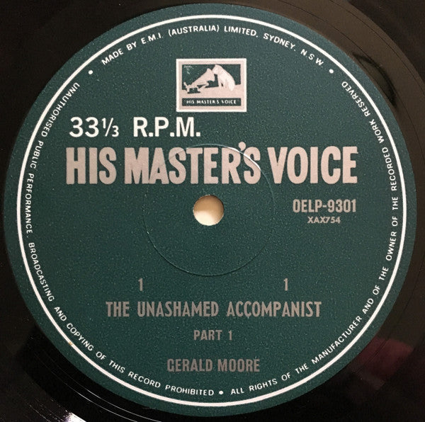 Gerald Moore : The Unashamed Accompanist (LP, Album, Mono)