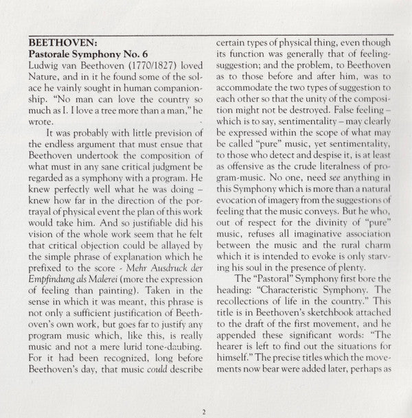 Beethoven*, Bruno Walter, Columbia Symphony Orchestra : Symphony No. 6 "Pastorale" (CD, Album, RE)