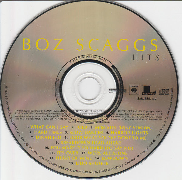 Boz Scaggs : Hits! (CD, Comp, RE)