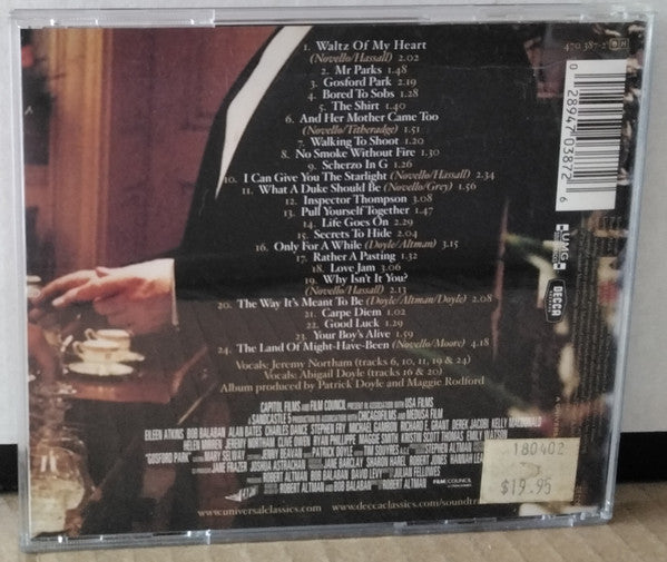 Patrick Doyle : Gosford Park (CD, Album)