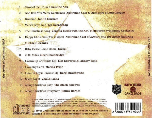 Various : The Spirit Of Christmas 1995 (CD, Comp, Gol)