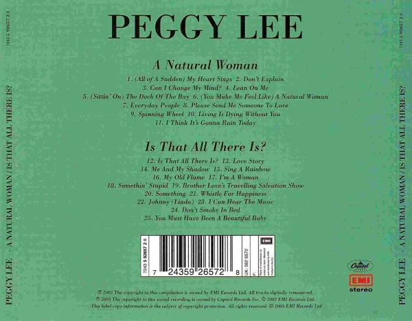 Peggy Lee : A Natural Woman / Is That All There Is? (CD, Comp, RM)